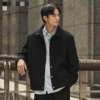 コーチジャケット アウター ジャケット メンズ 冬 冬服 メルトン 裏地付き 通学 ブラック ブラウン モカ ネイビー グレー チャコール アイボリー S M L XL LL