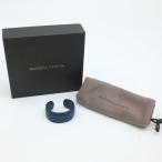 BOTTEGA VENETA ボッテガヴェネタ イントレチャート レザー ブレスレット バングル レディース XS ブルー 青 430764 VARL0