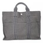 HERMES Hermes Herline большая сумка MM серый нейлон парусина бизнес женский мужской 