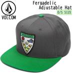 ボルコム VOLCOM キャップ Fergadelic Adjustable Hat メンズ 帽子 DGR ツイルデザイン 刺繍 コットン 6パネル調節可能【D5532403】