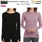 メリノウール XTM レディース インナーシャツ クルーネック　丸首　長袖　AUSTRALIAN MERINO スキー　スノーボード　キャンプ　アウトドア  ML001