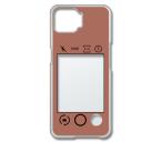 OPPO A73 オッポ クリア ハードケース (ブラウン) カメラアプリ風 フォトフレーム カバー スマホケース