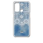 ショッピングoppo reno5 a OPPO Reno 5A オッポ リノ5A レノ5A クリア ハードケース レース (デニム) アンティーク リボン くすみカラー