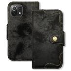 ショッピングmi 11 lite 5g Mi 11 Lite 5G Xiaomi シャオミ 手帳型 ケース アンティーク調 (ブラック)PUレザー 合皮 カード収納  カバー