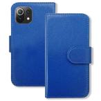 ショッピングmi 11 lite 5g Mi 11 Lite 5G Xiaomi スマホケース（ダークブルー）手帳型 PUレザー 無地 ケース 横開き カード収納 カバー