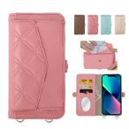 ショッピングmi 11 lite 5g Xiaomi Mi 11 Lite 5G スマホケース 手帳型 (色：ピンク) 斜めがけ スマホショルダー 落下防止 カード収納 鏡付き 韓国