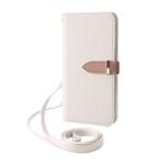 ショッピングmi 11 lite 5g Xiaomi Mi 11 Lite 5G スマホケース 手帳型 (色：ホワイト) 斜めがけ スマホショルダー 落下防止 カード収納 鏡付き 韓国