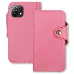 ショッピングmi 11 lite 5g Mi 11 Lite 5G Xiaomi シャオミ 手帳型 スマホ ケース (ピンク)本革レザー 皮 レザー カバー ストラップホール スタンド機能