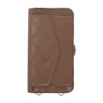 SC-03J/SCV35 Galaxy S8+ スマホケース 手帳型 (色：ブラウン) 斜めがけ スマホショルダー 落下防止 カード収納 鏡付き 韓国