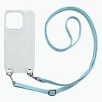 Redmi 12 5G XIG03(ブルー)ストラップホルダー クリアケース ショルダー くすみカラー 肩掛け 斜めがけ