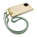 ショッピングmi 11 lite 5g Mi 11 Lite 5G Xiaomi スマホショルダー（手帳シャンパン×ストラップ:アイスグリーン）カバー 手帳 くすみカラー