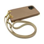 Mi 11 Lite 5G Xiaomi スマホショルダー（手帳グレージュ×ストラップ:シャンパン）カバー 手帳 くすみカラー