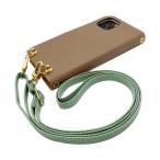 ショッピングmi 11 lite 5g Mi 11 Lite 5G Xiaomi スマホショルダー（手帳グレージュ×ストラップ:アイスグリーン）カバー 手帳 くすみカラー