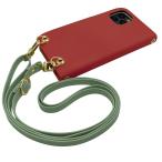 ショッピングmi 11 lite 5g Mi 11 Lite 5G Xiaomi スマホショルダー（手帳ボルドー×ストラップ:アッシュグリーン）カバー 手帳 くすみカラー