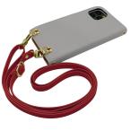 ショッピングmi 11 lite 5g Mi 11 Lite 5G Xiaomi スマホショルダー（手帳ライトグレー×ストラップ:ボルドー）カバー 手帳 くすみカラー