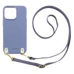 ショッピングrakuten hand Rakuten Hand 楽天ハンド スマホケース（くすみブルー/アッシュラベンダー）ソフトケース ストラップ 肩掛け 首かけ