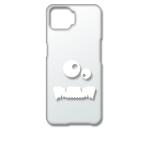 OPPO A73 オッポ クリア ハードケース モンスター(ホワイト) スマホ ケース スマートフォン カバー カスタム