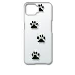 OPPO A73 オッポ クリア ハードケース 肉球 犬 猫 ネコ 足跡 スマホ ケース スマートフォン カバー カスタム