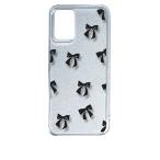 Libero 5G III リベロ 5G3 クリア ハードケース リボン(ブラック) スマホ ケース スマートフォン カバー カスタム ジャ