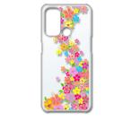 OPPO Reno 5A オッポ リノ5A レノ5A クリア ハードケース 花柄 フラワー 小花柄 カラフル ライン スマホ ケース スマートフォン