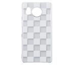 AQUOS sense8 SH-54D SHG11 アクオスセンス8 ケース クリア 透かし加工 ブロックチェック 市松 ハードケース カバー ジャケット スマート