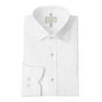 LORDSON by CHOYA 長袖 ワイシャツ メンズ 形態安定加工 白 ホワイト ドビー ストライプ ワイドカラー 綿100％【爆買】