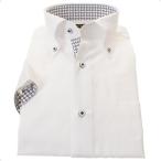 半袖ワイシャツ スリムフィット ボタンダウン ジャガード織 海ドット柄 碇 ヨット 浮き輪 SW_TSRC