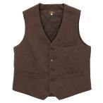 ジレベストブラウン茶色ブラックレー...