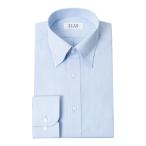 ELLE HOMME ワイシャツ メンズ 長袖 形態安定加工 ゆったり ブルー ストライプ スナップダウン【爆買】