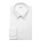 ELLE HOMME рубашка мужской длинный рукав форма устойчивость обработка белый do Be "в елочку" кнопка down цвет 