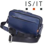 イズイット IS/IT 牛革 レザー 横型 ミニショルダーバッグ シュルビ ネイビー 紺 定価22,000円 撥水 コンパクト サコッシュ 撥水 ショルダーバッグ シンプル