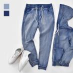 ジョガーパンツ メンズ スウェット インディゴ染め ユーズド加工 アメカジ サーフ ビター 青 紺 ブルー インディゴ S M L XL LL 2L XXL 3L LLL