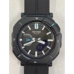 CASIO◆ソーラー腕時計_PRO TREK/デジアナ/ラバー/KHK/GRY//