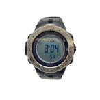 CASIO◆ソーラー腕時計/デジタル/ラバー/BLK/PRW-3100/PRO TREK//