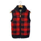 Granted/カウチン/ニットベスト(厚手)/--/ウール/RED/総柄