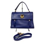 SAINT LAURENT◆SAINT LAURENT サンローラン ハンドバッグ/レザー/BLU/TCT368229/ミューズトゥ