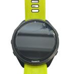 GARMIN◆スマートウォッチ/デジタル/BLK/YLW/ウレタン/Forerunner965/保護フィルムのみ破損//