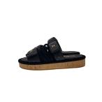 CHANEL◆シャネル/サンダル/Y55287/36サイズ/マトラッセ/レザー/ブラック