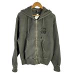 STUSSY◆25SS/DICE HOODIE PIGMENT DYED/ジップパーカー/L/コットン/GRY