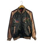 ショッピングスカジャン 一心如鏡◆スカジャン/L/ポリエステル/BLK