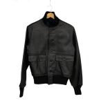 Schott◆レザージャケット・ブルゾン/38/レザー/BLK/AN-7835