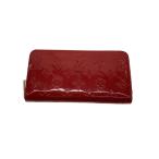 ショッピングヴェルニ LOUIS VUITTON◆ジッピー・ウォレット_モノグラム・ヴェルニ/エナメル/RED/レディース