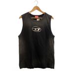 DIESEL◆T-BRICO フェードタンクトップ/L/コットン/BLK/無地/