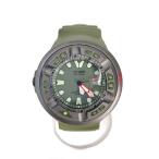 CITIZEN◆Promaster Dive Eco Drive/ソーラー腕時計?/ラバー/GRN/GRN/B873-R015//