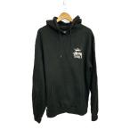 ショッピングstussy STUSSY◆パーカー/L/コットン/BLK