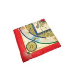 HERMES* Calle 45/FEUX DARTIFICE/... ./ шарф / шелк /RED/ женский 