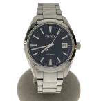 CITIZEN◆自動巻腕時計/アナログ/BLK/SLV/9011-S125804//