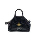 ショッピングエナメルバッグ Vivienne Westwood◆ハンドバッグ/エナメル/BLK