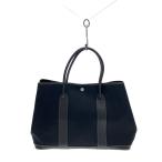 ショッピングHERMES HERMES◆ガーデンパーティPM_トワル/ブラック/□H刻