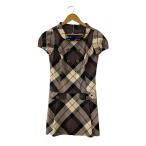 ショッピングBURBERRY BURBERRY BLUE LABEL◆半袖ワンピース/38/レーヨン/GRY/チェック/E1J11-429-09